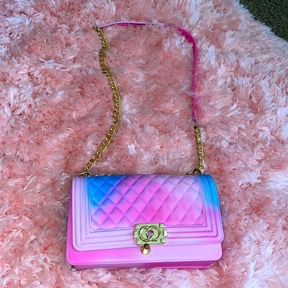 Pink and Blue Cotton Candy Purse